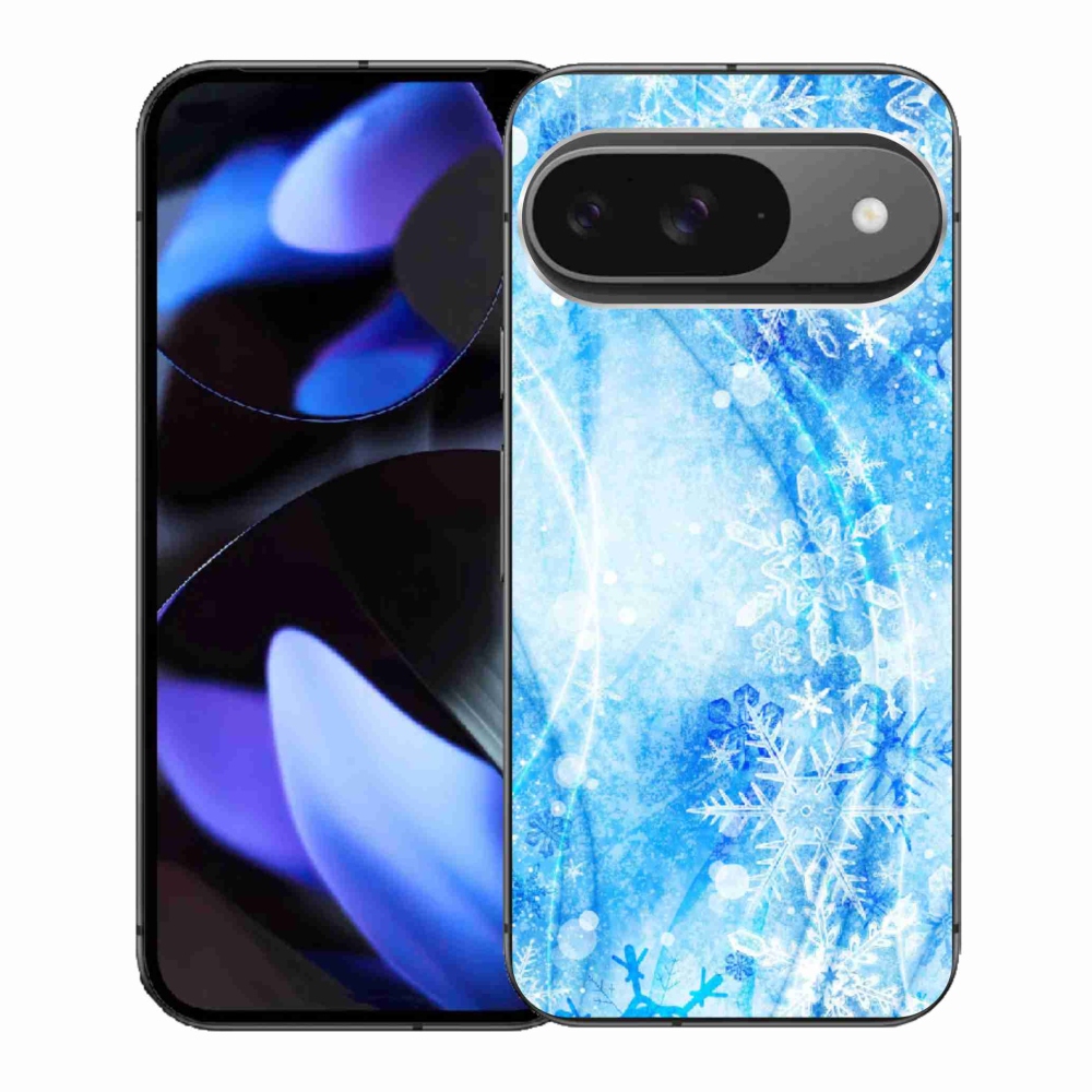 Gélový kryt mmCase na Google Pixel 9 - snehové vločky