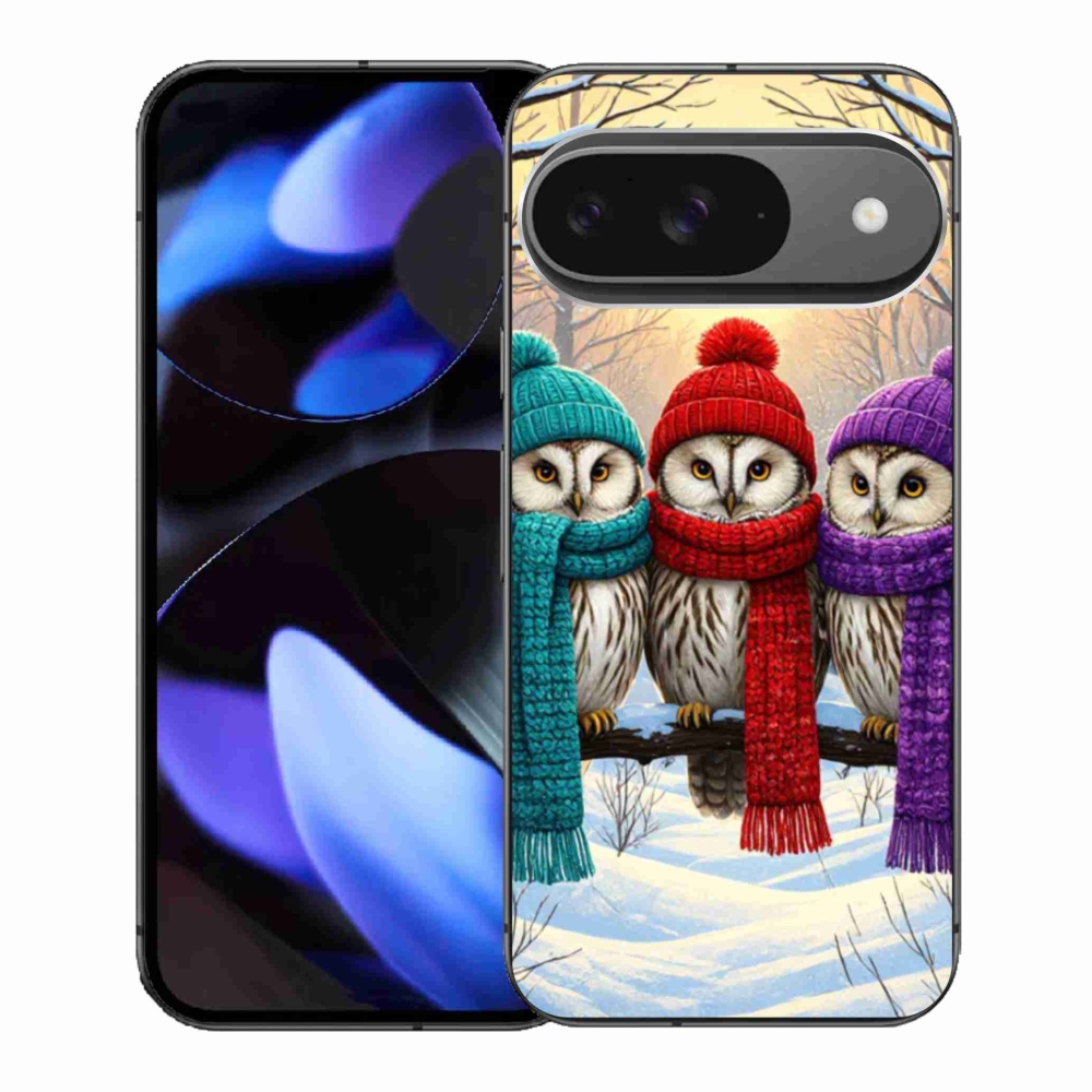Gélový kryt mmCase na Google Pixel 9 - soví priatelia