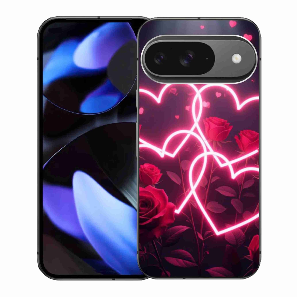 Gélový kryt mmCase na Google Pixel 9 - srdce lásky