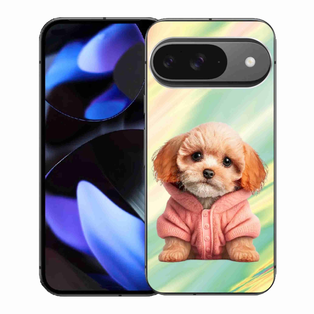 Gélový kryt mmCase na Google Pixel 9 - šteňa vo svetri
