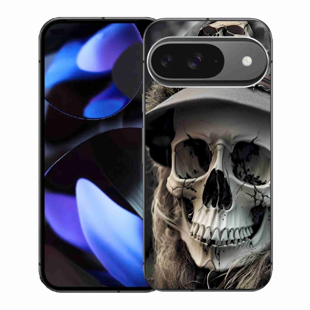 Gélový kryt mmCase na Google Pixel 9 - temná lebka