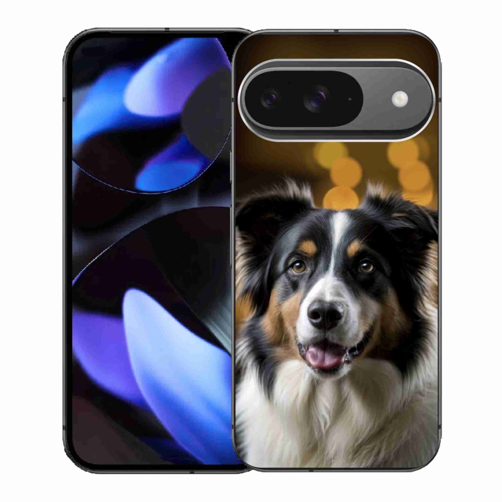 Gélový kryt mmCase na Google Pixel 9 - usmievavý austrálsky ovčiak