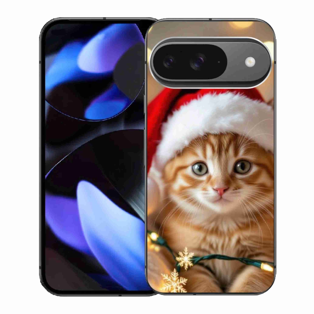 Gélový kryt mmCase na Google Pixel 9 - vianočné mačiatko