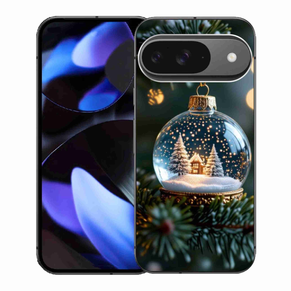 Gélový kryt mmCase na Google Pixel 9 - vianočné gule 2