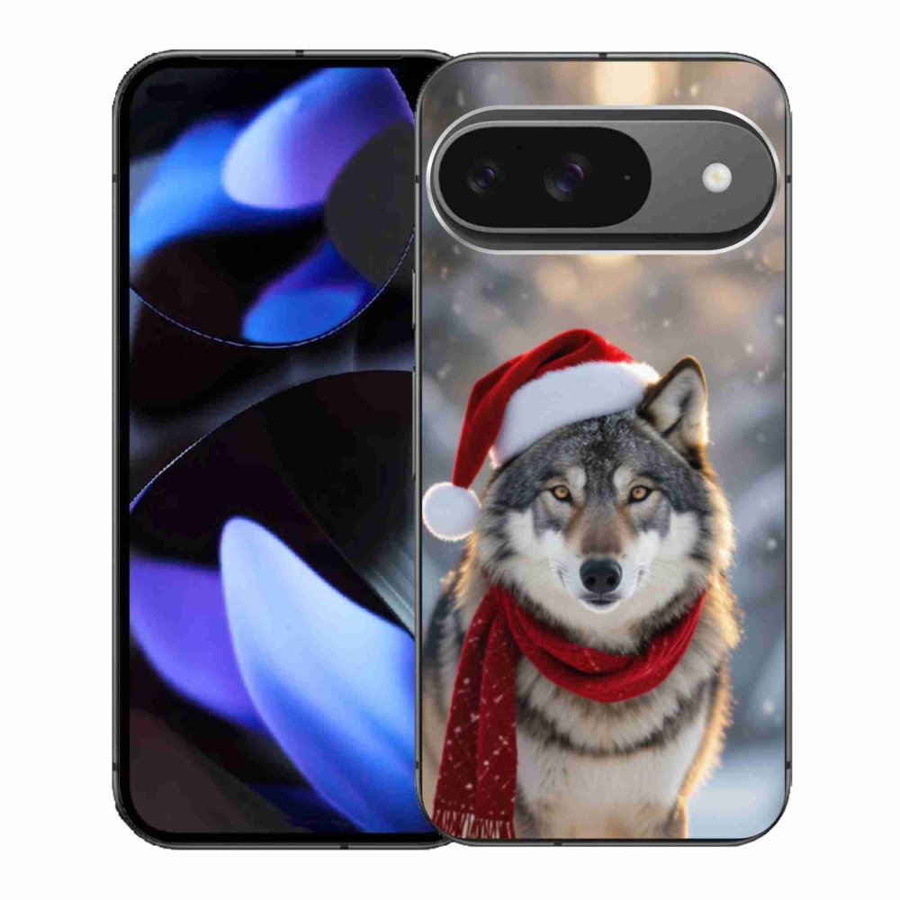 Gélový kryt mmCase na Google Pixel 9 - vianočný vlk