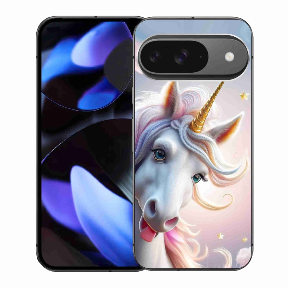 Gélový kryt mmCase na Google Pixel 9 - veselý jednorožec