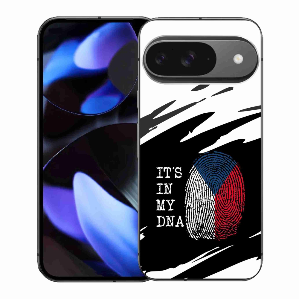 Gélový kryt mmCase na Google Pixel 9 - vlajka odtlačok prsta čiernobiele pozadie