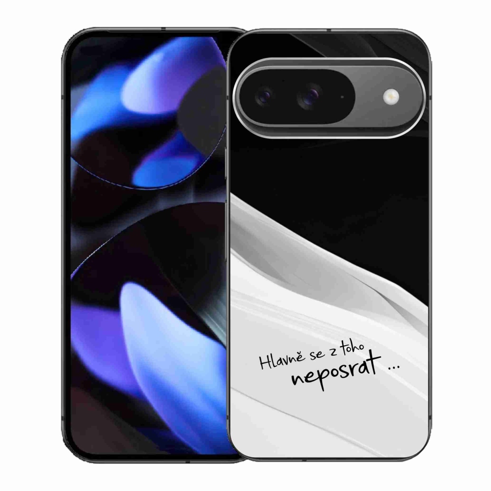 Gélový kryt mmCase na Google Pixel 9 - vtipný text 13 bieločierne pozadie