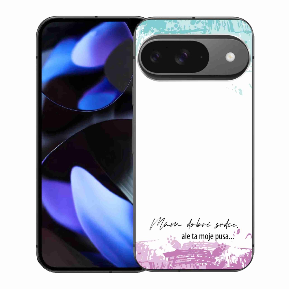 Gélový kryt mmCase na Google Pixel 9 - vtipný text 3 biele pozadie