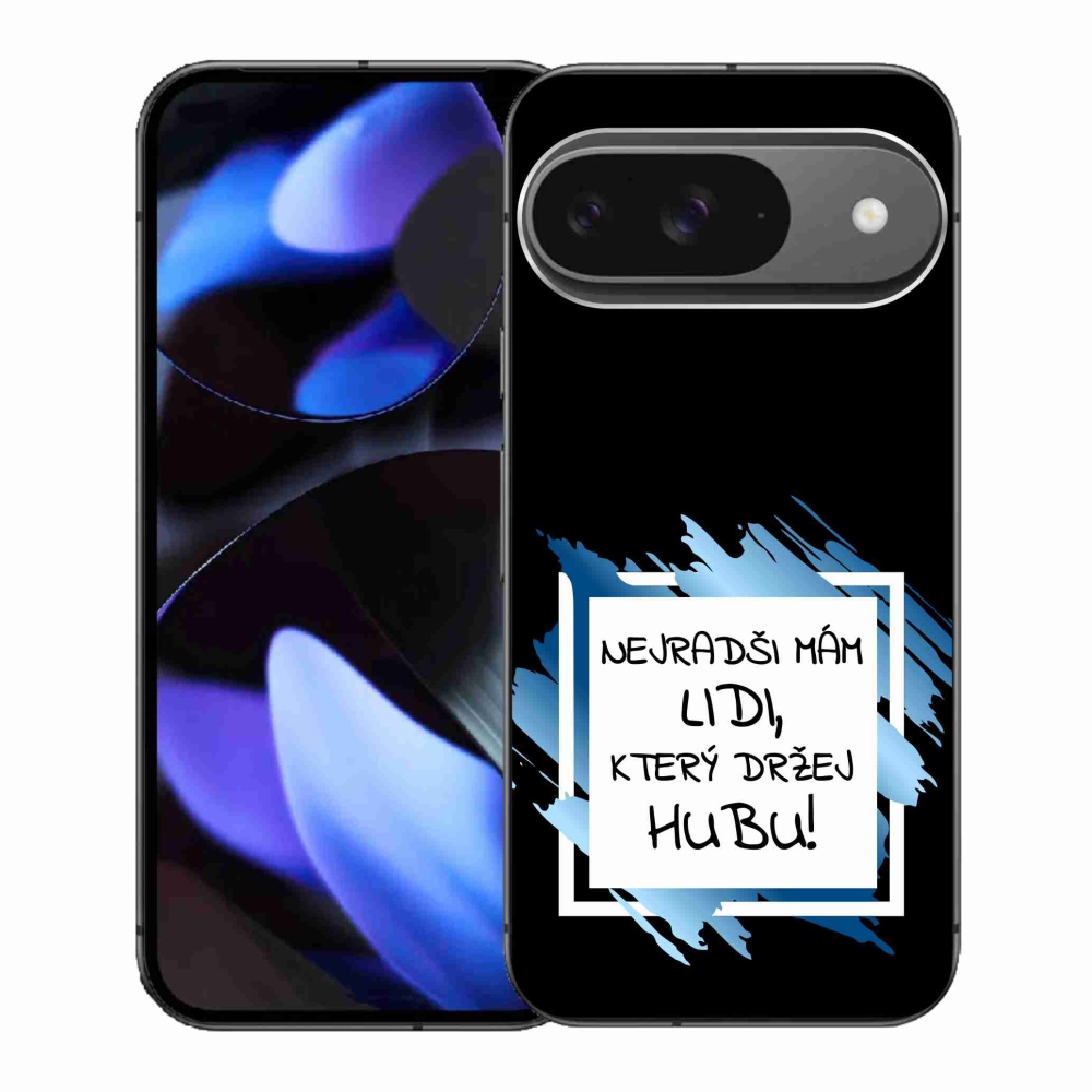Gélový kryt mmCase na Google Pixel 9 - vtipný text 7 bieločierne pozadie