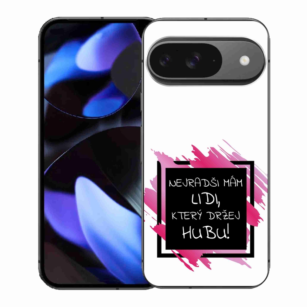 Gélový kryt mmCase na Google Pixel 9 - vtipný text 7 čiernobiele pozadie