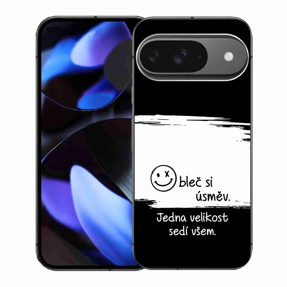 Gélový kryt mmCase na Google Pixel 9 - vtipný text 8 bieločierne pozadie