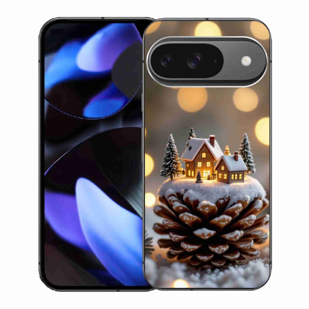 Gélový kryt mmCase na Google Pixel 9 - zimná dedinka