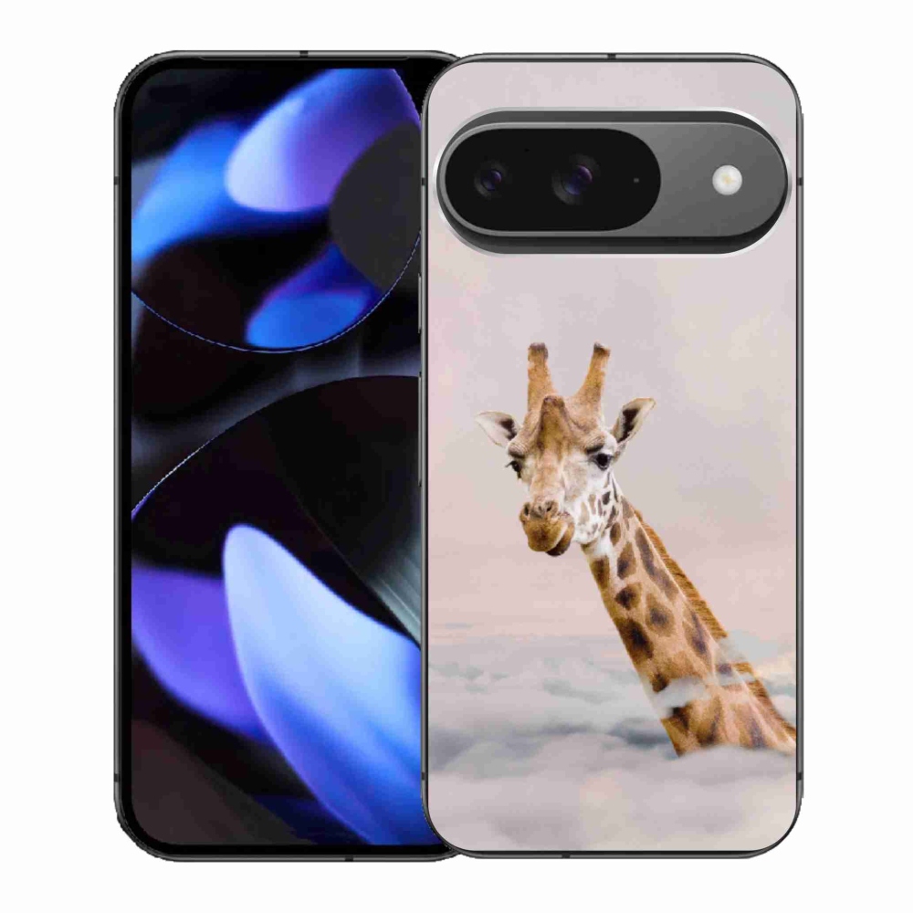 Gélový kryt mmCase na Google Pixel 9 - žirafa v oblakoch