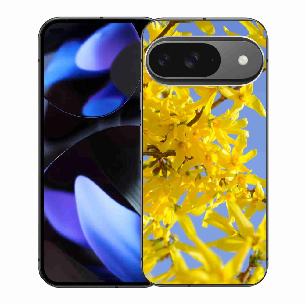 Gélový kryt mmCase na Google Pixel 9 - žlté kvety
