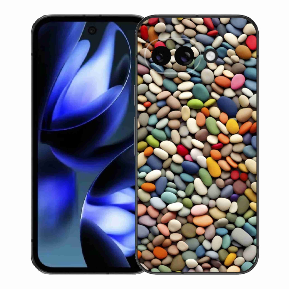 Gélový kryt mmCase na Google Pixel 9a - farebné kamienky 2