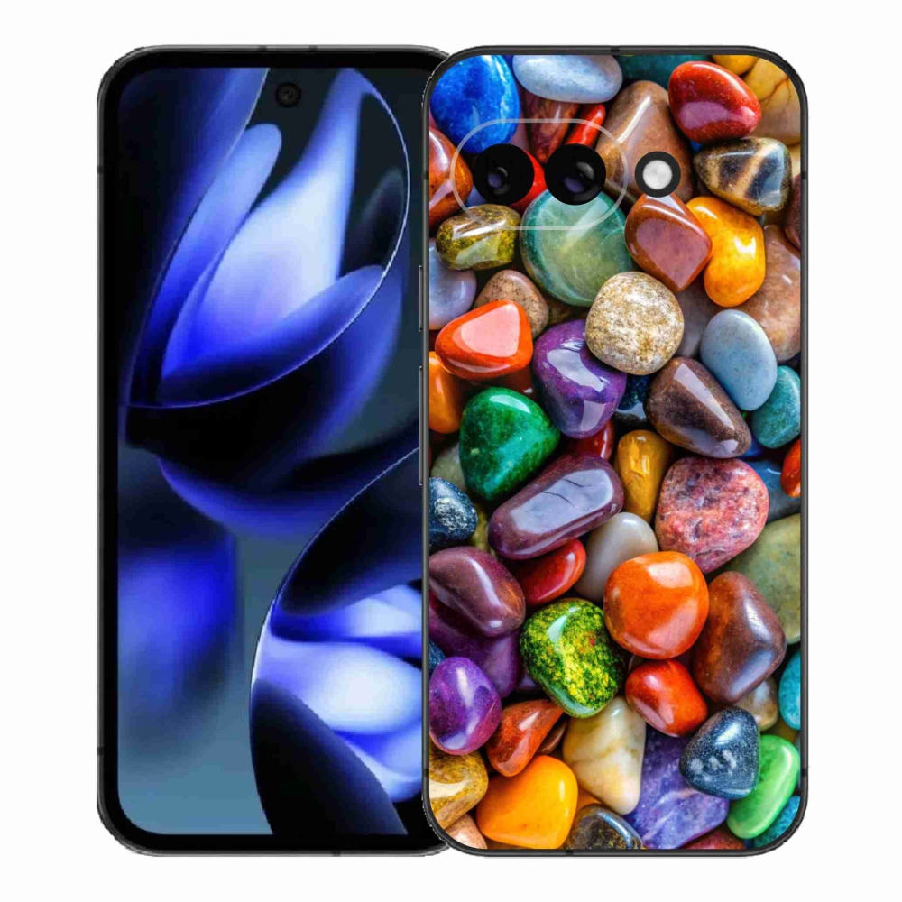 Gélový kryt mmCase na Google Pixel 9a - farebné kamienky
