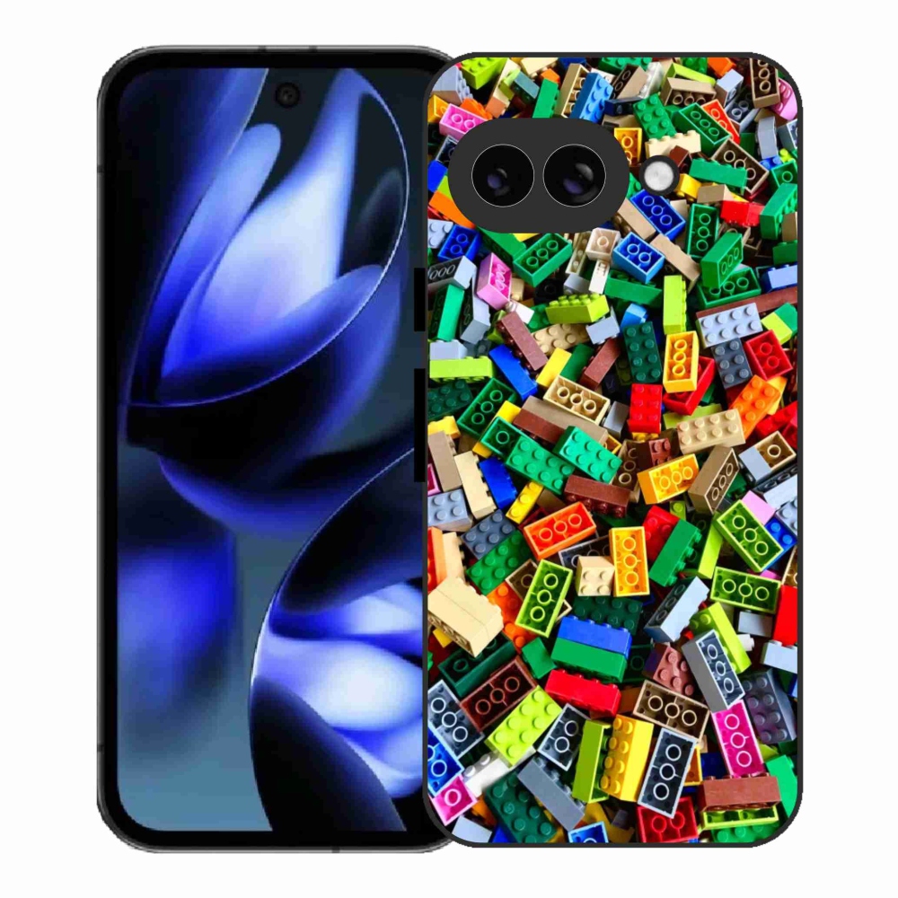 Gélový kryt mmCase na Google Pixel 9a - farebné stavebné kocky