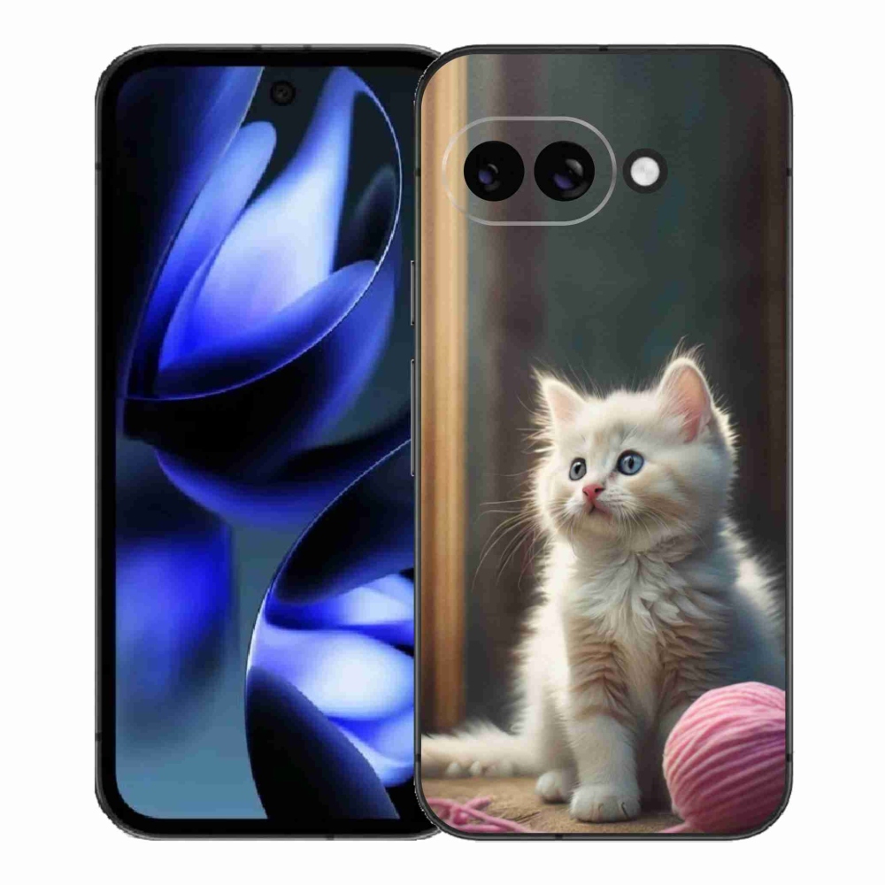 Gélový kryt mmCase na Google Pixel 9a - biele mačiatko 2