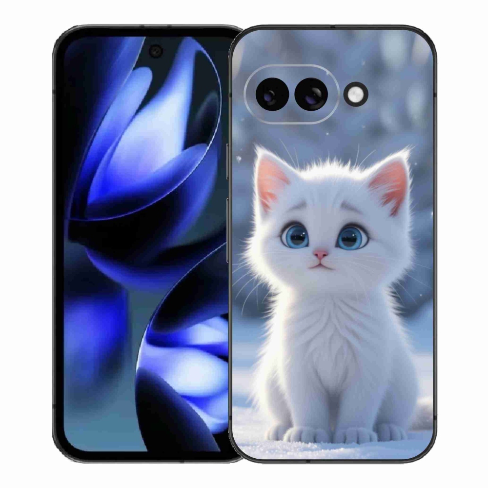 Gélový kryt mmCase na Google Pixel 9a - biele mačiatko 3