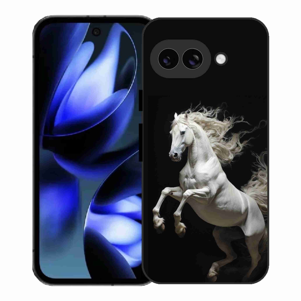 Gélový kryt mmCase na Google Pixel 9a - biely kôň 4