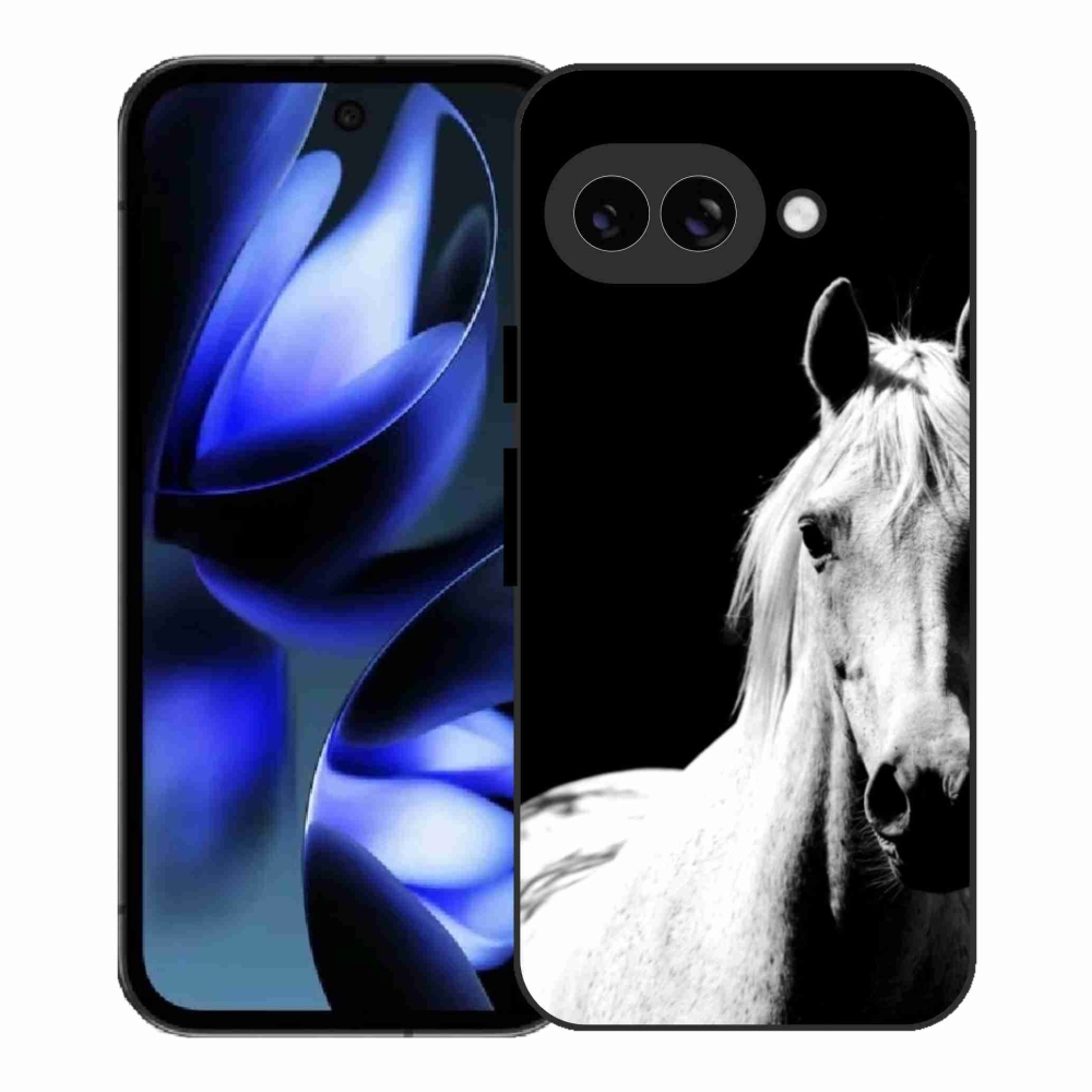 Gélový kryt mmCase na Google Pixel 9a - biely kôň 5