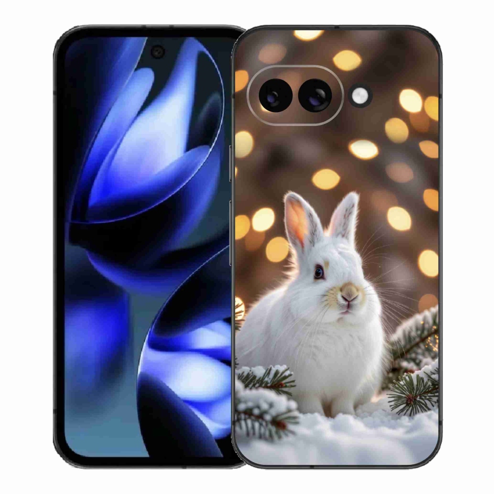 Gélový kryt mmCase na Google Pixel 9a - biely zajac