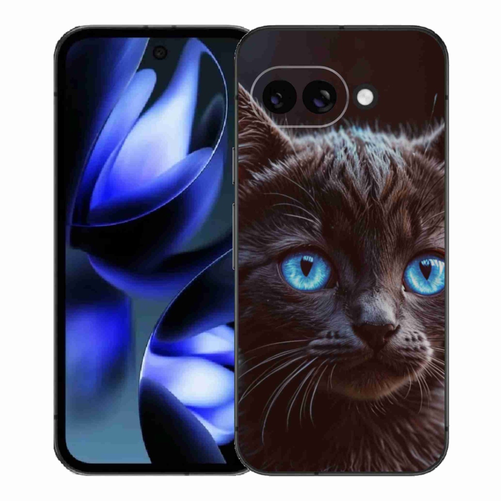 Gélový kryt mmCase na Google Pixel 9a - čierne mačiatko 2
