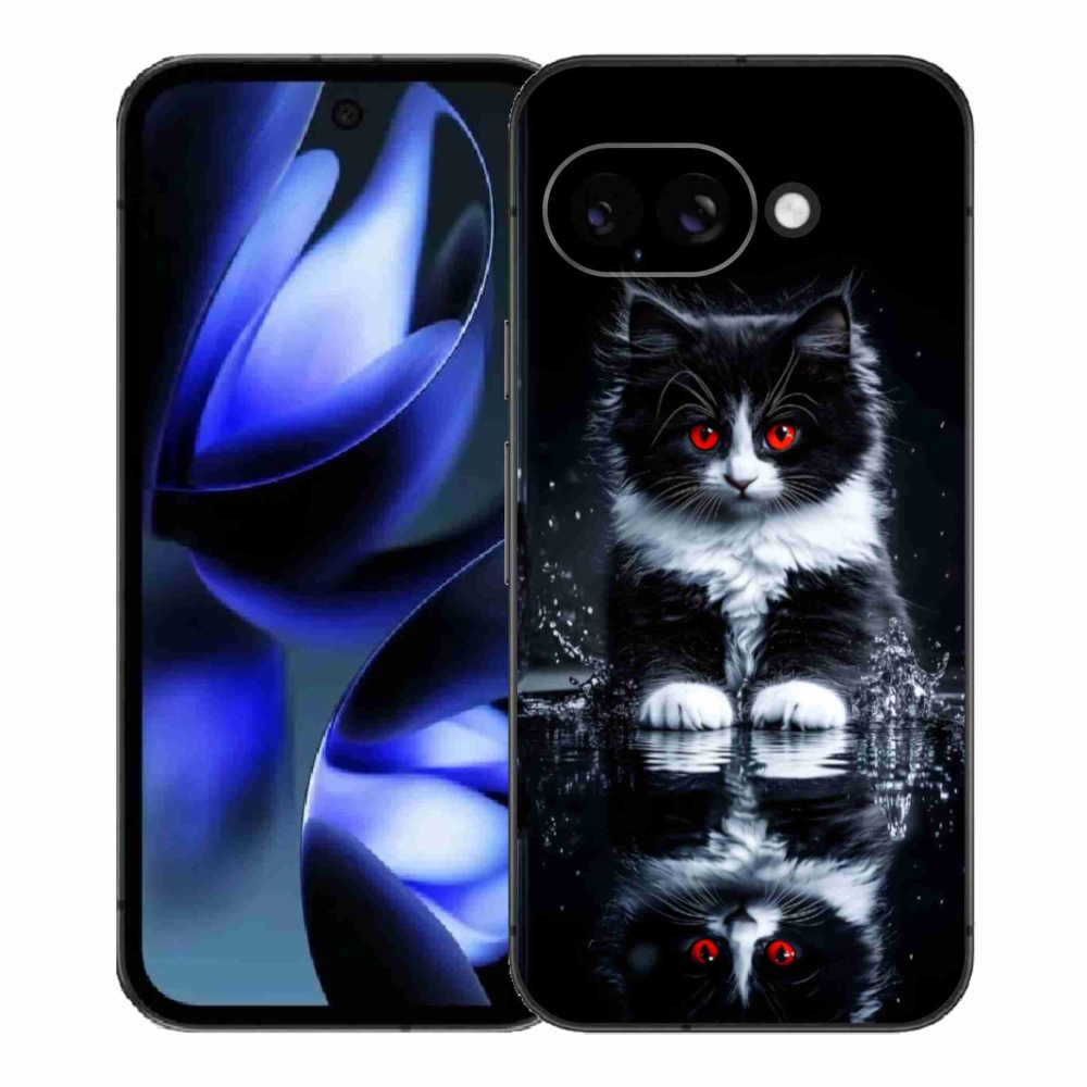 Gélový kryt mmCase na Google Pixel 9a - čiernobiele mačiatko