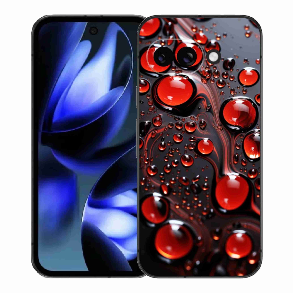 Gélový kryt mmCase na Google Pixel 9a - červené kvapky 2