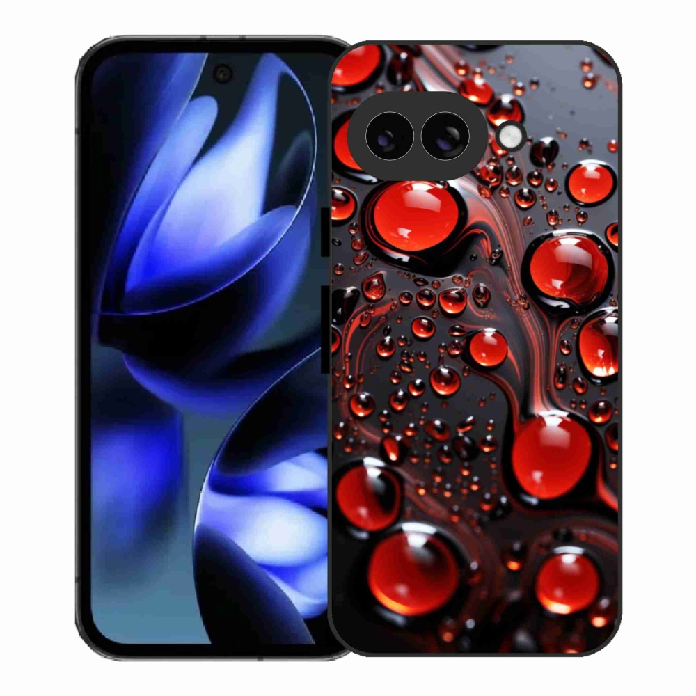 Gélový kryt mmCase na Google Pixel 9a - červené kvapky 2