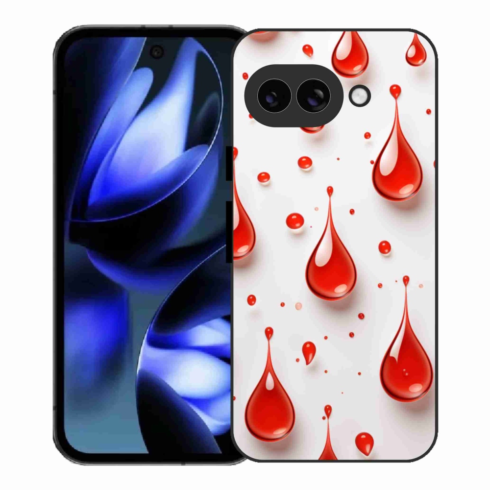 Gélový kryt mmCase na Google Pixel 9a - červené kvapky