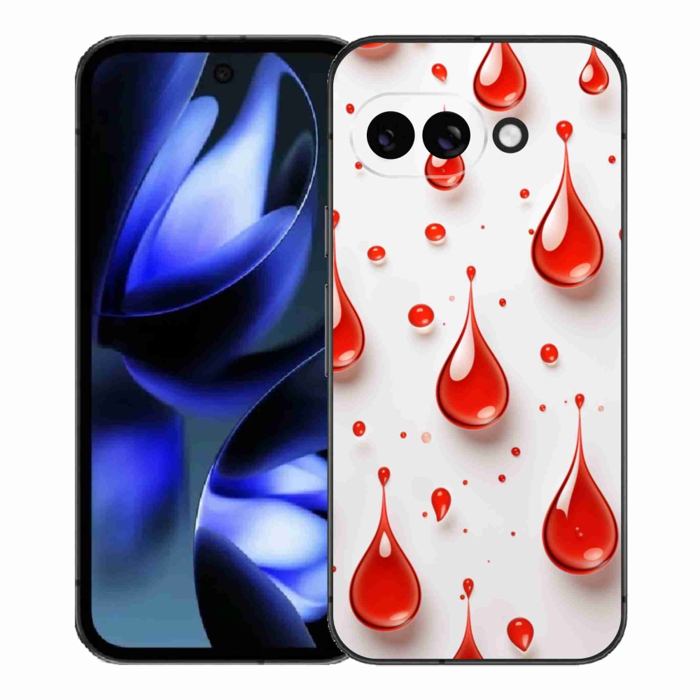 Gélový kryt mmCase na Google Pixel 9a - červené kvapky