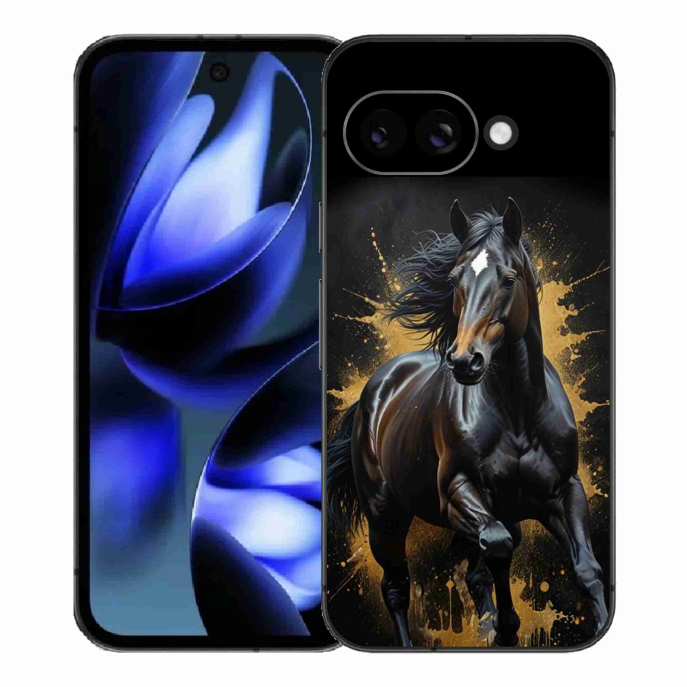 Gélový kryt mmCase na Google Pixel 9a - elegantný čierny žrebec
