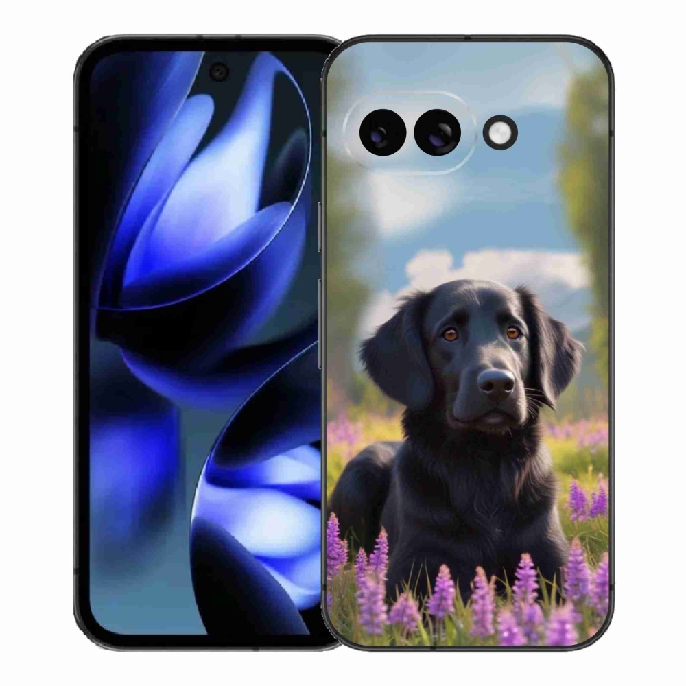 Gélový kryt mmCase na Google Pixel 9a - elegantný čierny retriever