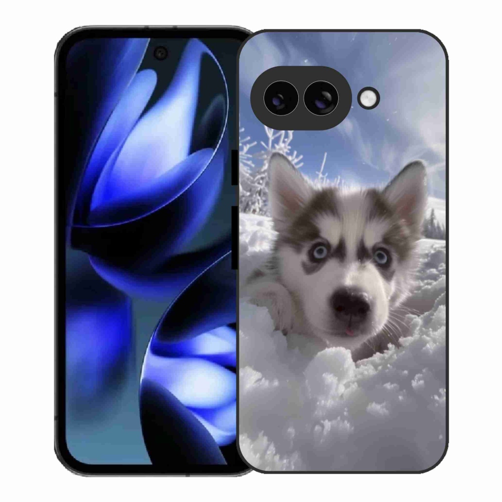 Gélový kryt mmCase na Google Pixel 9a - husky v snehu
