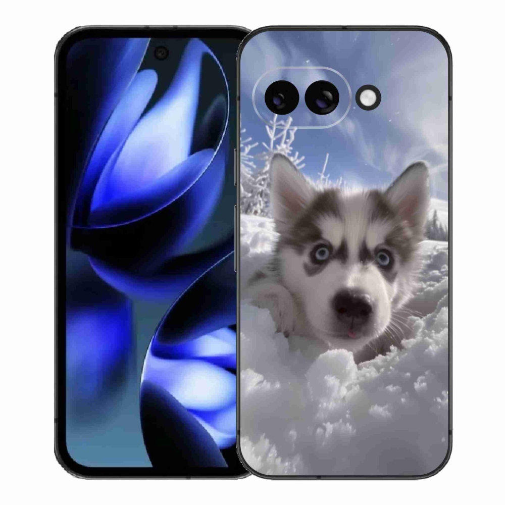 Gélový kryt mmCase na Google Pixel 9a - husky v snehu