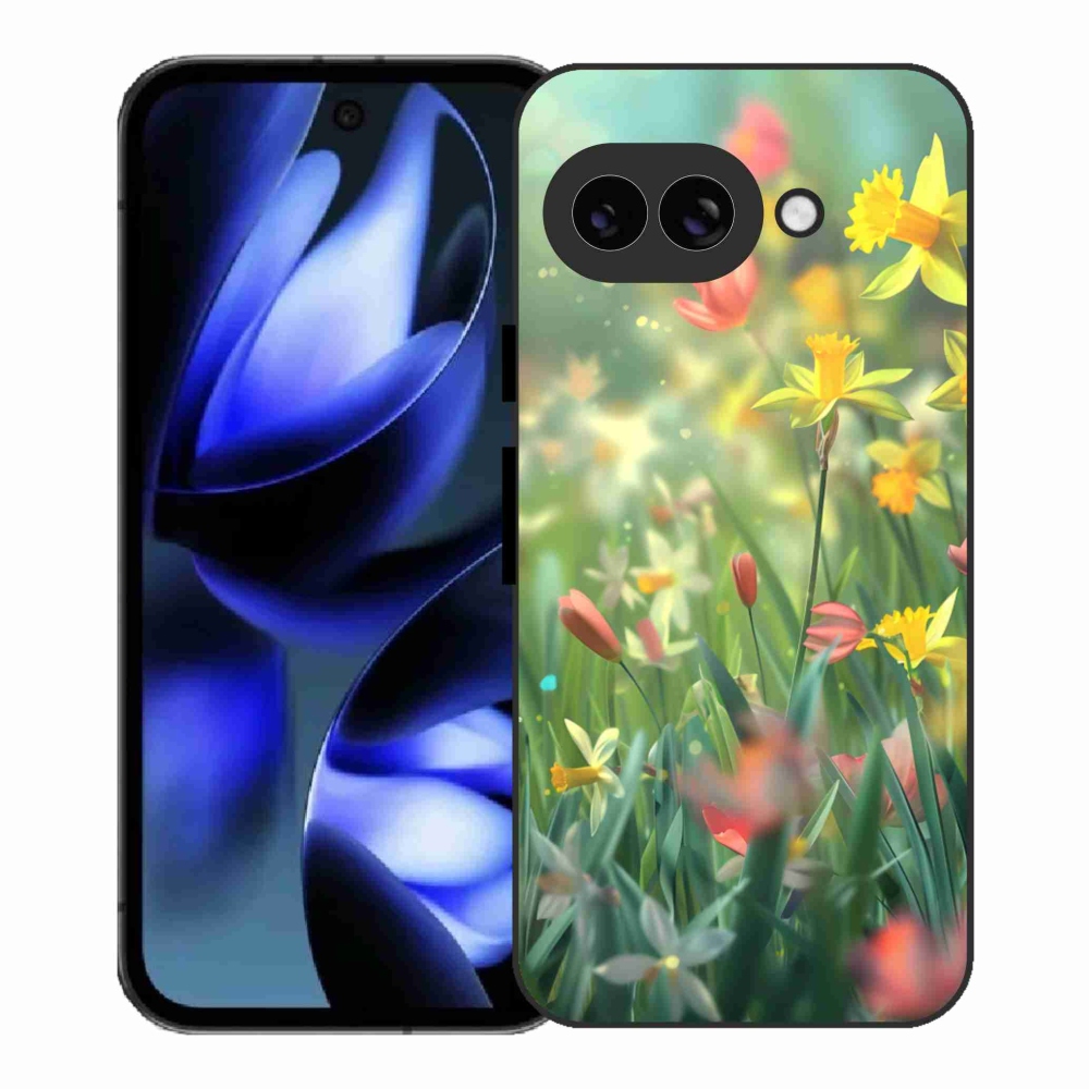 Gélový kryt mmCase na Google Pixel 9a - jarné kvety