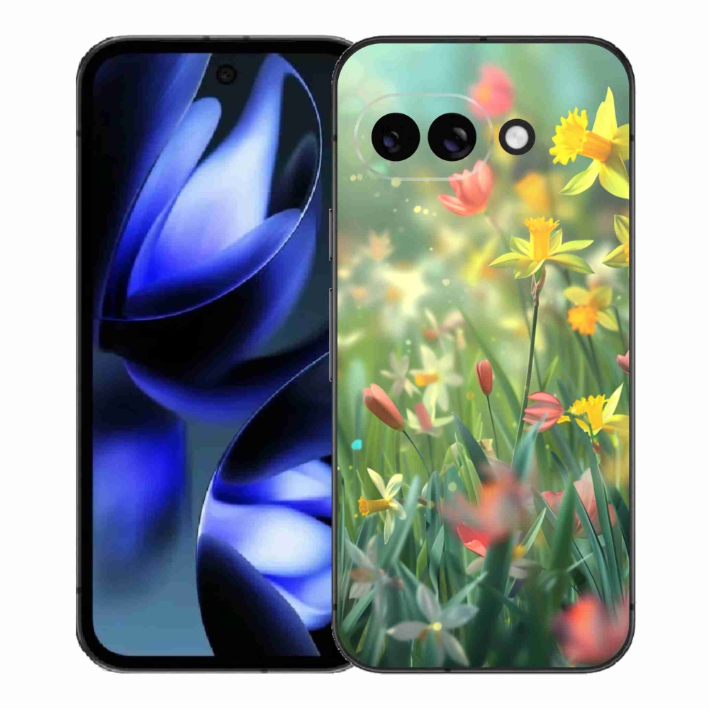 Gélový kryt mmCase na Google Pixel 9a - jarné kvety