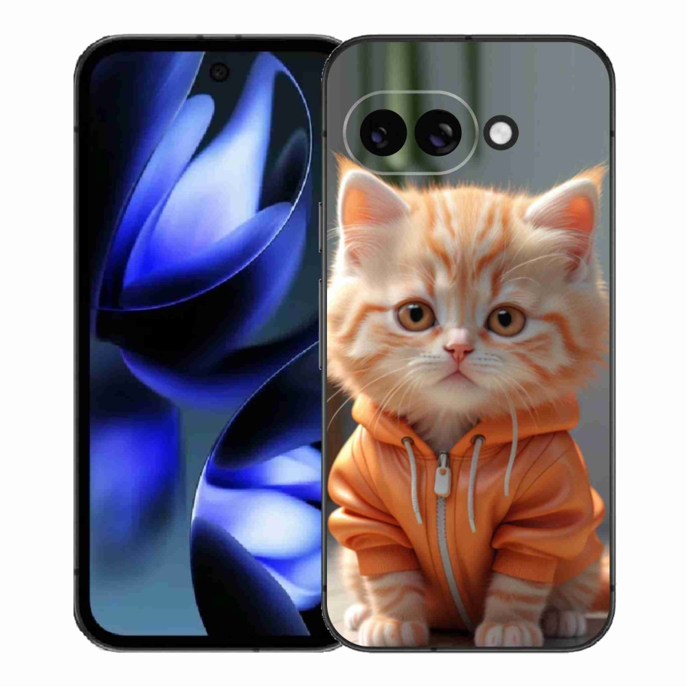 Gélový kryt mmCase na Google Pixel 9a - mačiatko v mikine
