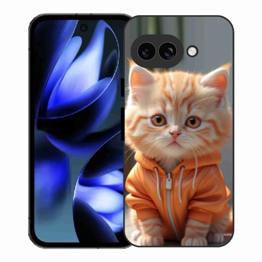 Gélový kryt mmCase na Google Pixel 9a - mačiatko v mikine