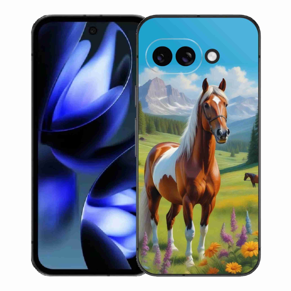 Gélový kryt mmCase na Google Pixel 9a - kôň na lúke