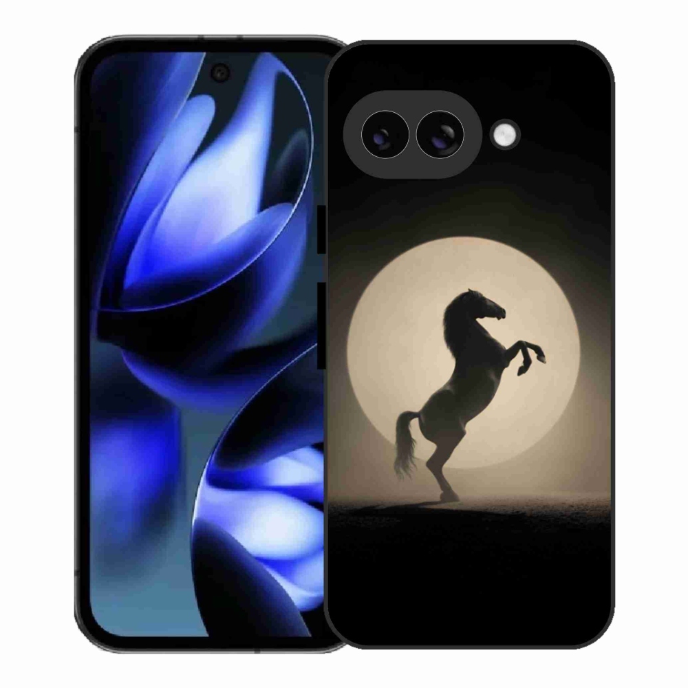 Gélový kryt mmCase na Google Pixel 9a - kôň v siluete