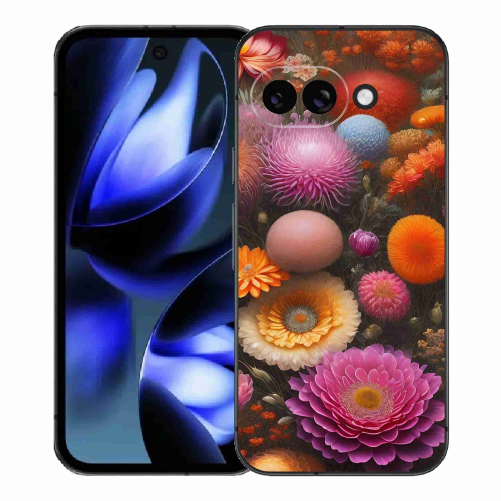 Gélový kryt mmCase na Google Pixel 9a - kvetinová kompozícia