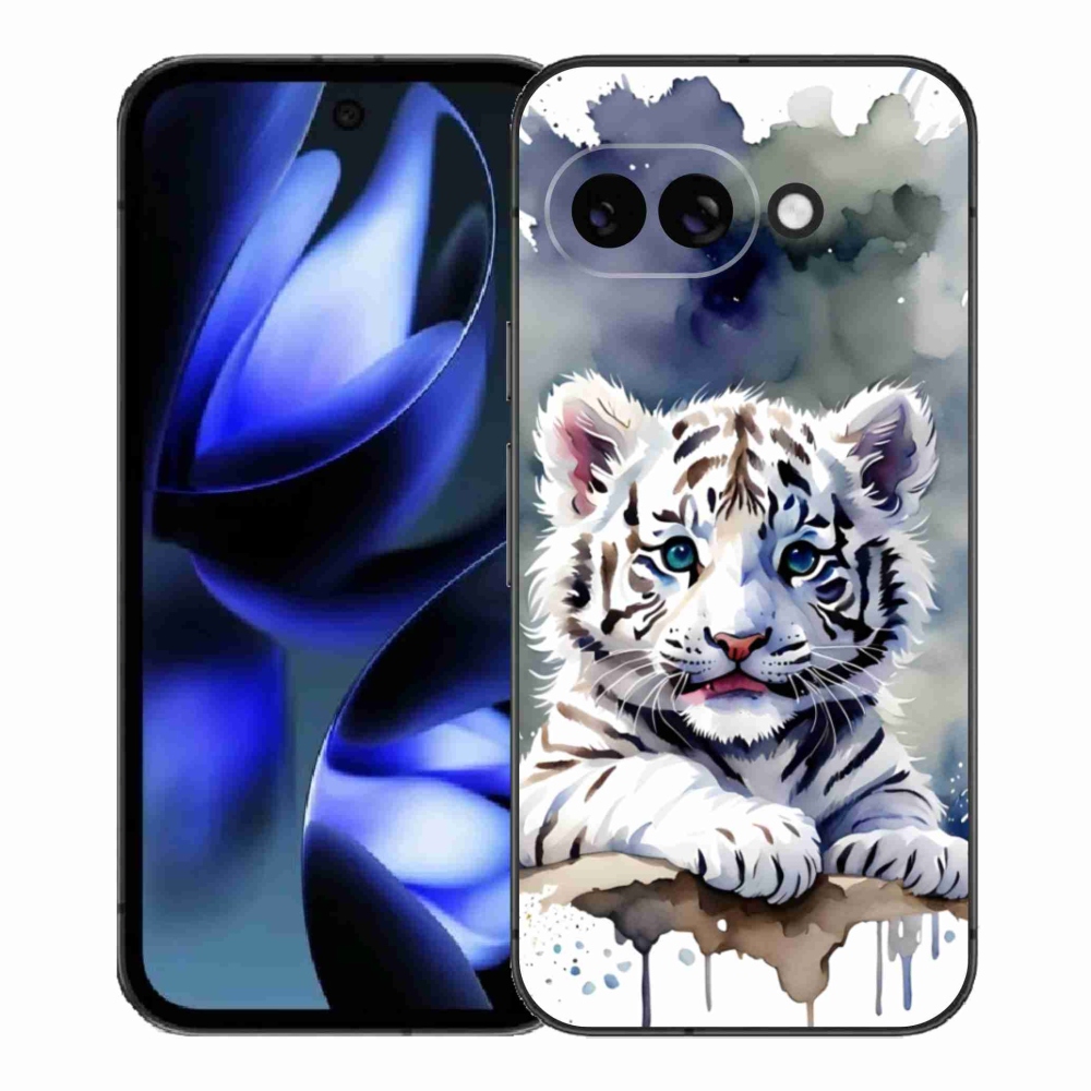 Gélový kryt mmCase na Google Pixel 9a - mláďa bieleho tigra