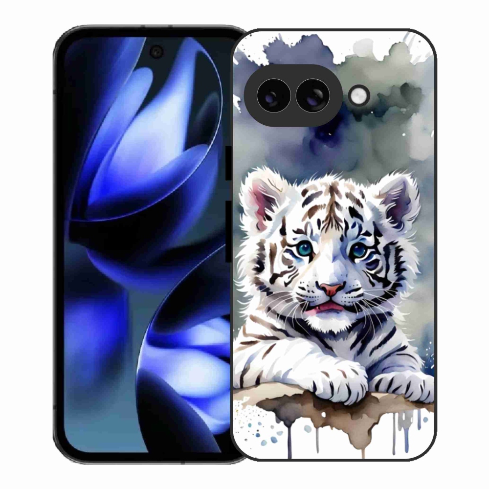 Gélový kryt mmCase na Google Pixel 9a - mláďa bieleho tigra
