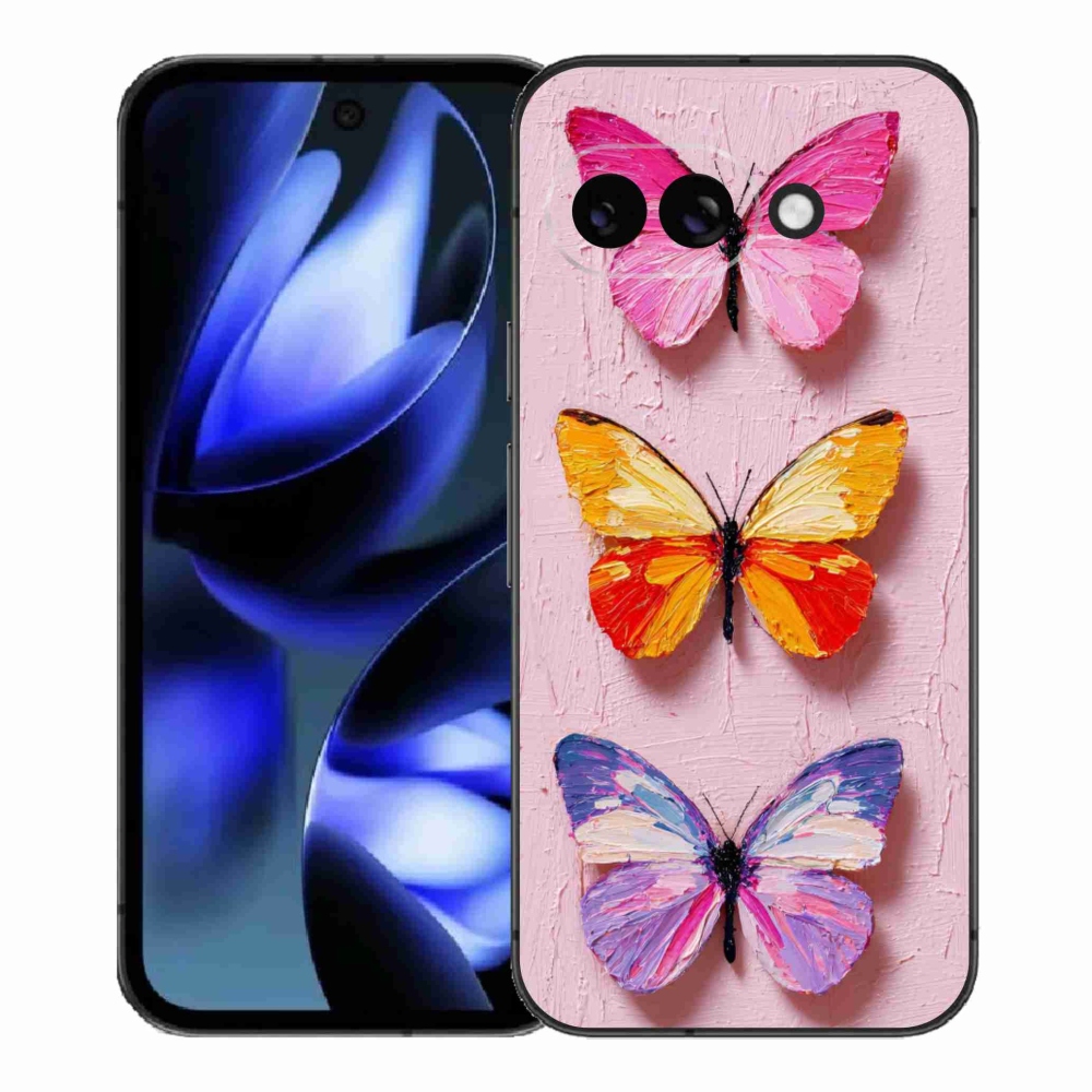 Gélový kryt mmCase na Google Pixel 9a - motýlia trojica