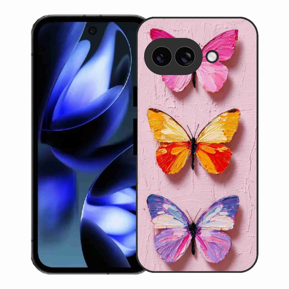 Gélový kryt mmCase na Google Pixel 9a - motýlia trojica