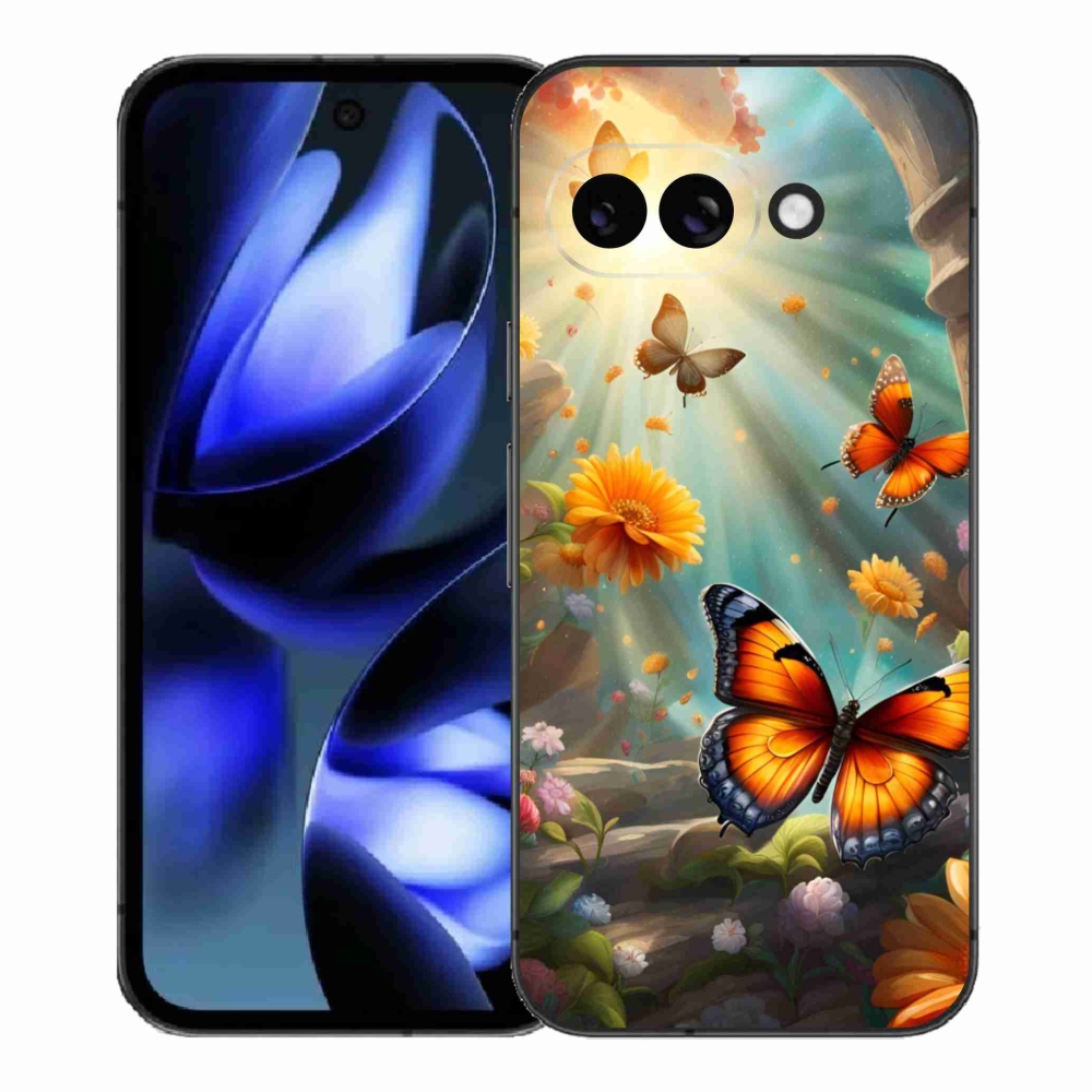 Gélový kryt mmCase na Google Pixel 9a - motýlia záhrada 2