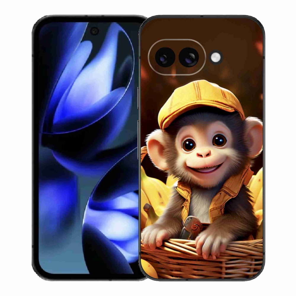 Gélový kryt mmCase na Google Pixel 9a - opice v košíku